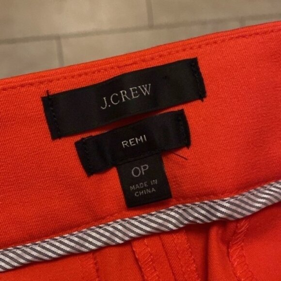 J. Crew Remi Grenadine Red-Orange Ankle Stretch Pants 0P - Picture 10 of 11